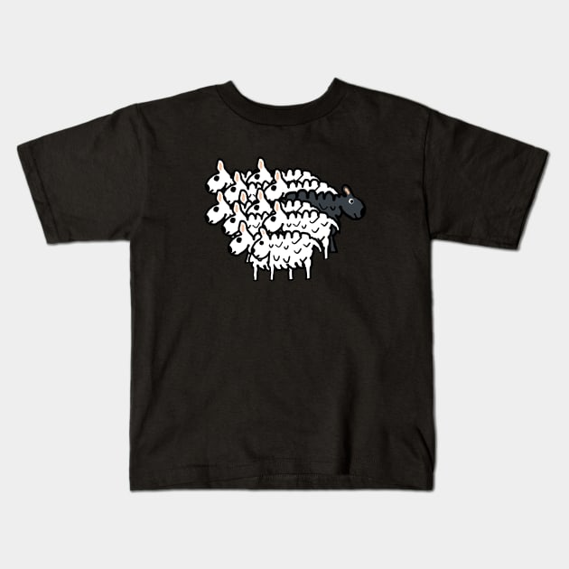 Black Sheep Kids T-Shirt by Mark Ewbie